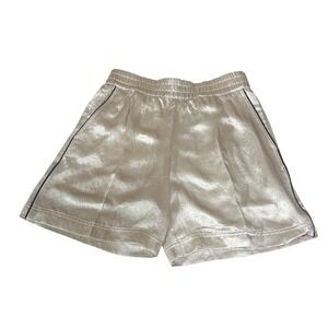 Helmut Lang Women's RRP $325 Crinkle PJ Shorts Ivory Beige Pockets Pullon Size S